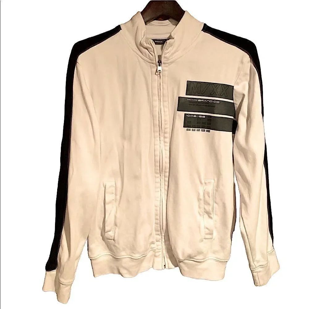 Mexx White Full Zip Sweatshirt Jacket